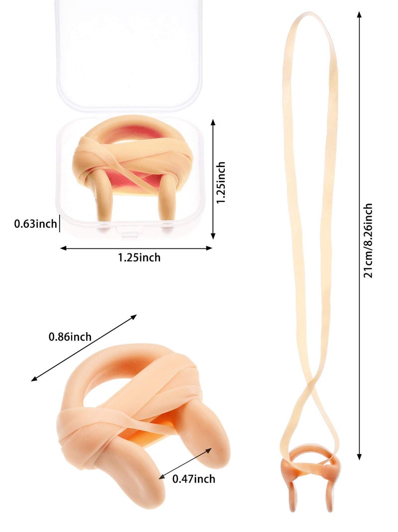 Pelopy 7 Pieces Swimming Nose Clip Silicone Nose Plug Protector with Elastic Rope for Kids and Adults Swimming Using - Image 2